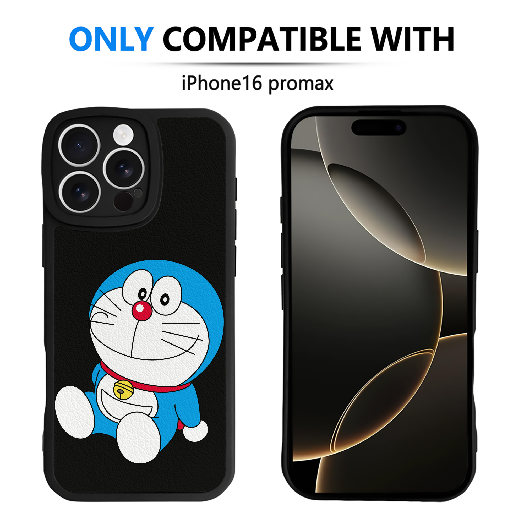 （画像用） ドラえもん Doraemon 【iPhone 16シリーズ対応】シリコンスマホケース（レザー調） 材質：シリコン